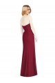 Achat Rose du Désert Trompette Sans bretelle Mousseline Longue Robes demoiselle d'honneur