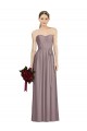 Achat Rose poudré Trapèze Mousseline Longue Robes demoiselle d'honneur