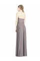 Achat Rose poudré Trapèze Mousseline Longue Robes demoiselle d'honneur