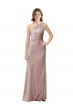 Achat Rose poussiéreux Fourreau Satiné Stretch Longue Formelles Robes demoiselle d'honneur / Robes de soirée / Robes de bal