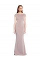 Achat Rose poussiéreux Sirène Col Bateau Crêpe Stretch Longue Formelles Robes demoiselle d'honneur / Robes de soirée / Robes de bal