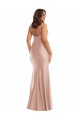 Achat Rose poussiéreux Sirène Col V Satiné Soyeux Longue Formelles Robes demoiselle d'honneur / Robes de soirée / Robes de bal