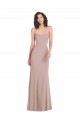 Achat Rose poussiéreux Sirène Sans bretelle Crêpe Stretch Longue Formelles Robes demoiselle d'honneur / Robes de soirée / Robes de bal