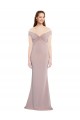 Achat Rose poussiéreux Sirène Épaule Dénudée Col V Crêpe Stretch Longue Formelles Robes demoiselle d'honneur / Robes de soirée / Robes de bal