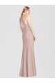 Achat Rose poussiéreux Trompette Licou Crêpe Stretch Longue Robes demoiselle d'honneur