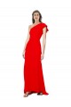 Achat Rouge Sirène Col Haut Crêpe Stretch Longue Formelles Robes demoiselle d'honneur / Robes de soirée / Robes de bal