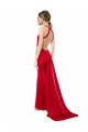 Achat Rouge Sirène Licou Col Haut Crêpe Stretch Longue Formelles Robes demoiselle d'honneur / Robes de soirée / Robes de bal