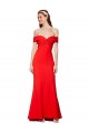 Achat Rouge Sirène Épaule Dénudée Crêpe Stretch Longue Formelles Robes demoiselle d'honneur / Robes de soirée / Robes de bal