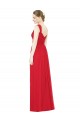 Achat Rouge Trapèze Mousseline Longue Robes demoiselle d'honneur