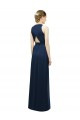 Achat Saumon Trapèze Licou Mousseline Longue Robes demoiselle d'honneur