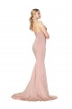 Achat Sirène Col Haut Crêpe Stretch Longue Formelles Robes demoiselle d'honneur / Robes de soirée / Robes de bal