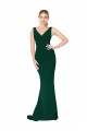 Achat Sirène Col V Crêpe Stretch Longue Formelles Robes demoiselle d'honneur / Robes de soirée / Robes de bal