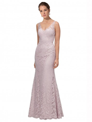 Achat Sirène Col V Dentelle Longue Robes demoiselle d'honneur / Robes de bal