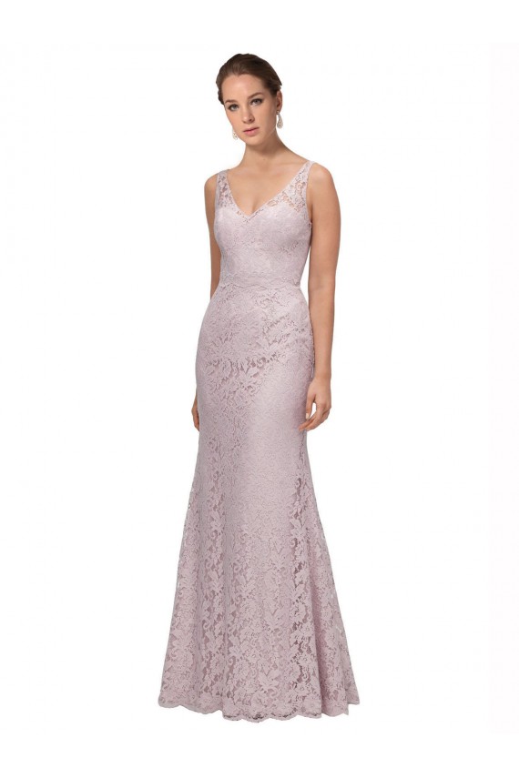 Achat Sirène Col V Dentelle Longue Robes demoiselle d'honneur / Robes de bal