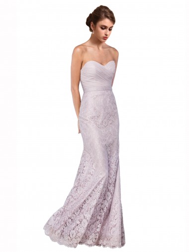 Achat Sirène Dentelle Longue Robes demoiselle d'honneur / Robes de bal