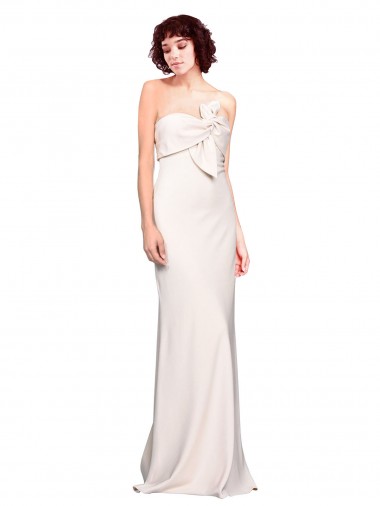 Achat Sirène Sans bretelle Crêpe Stretch Longue Robes demoiselle d'honneur / Robes de bal
