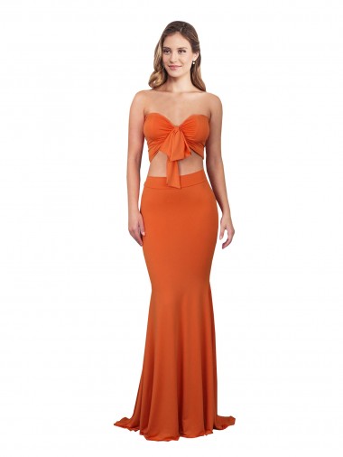 Achat Sirène Sans bretelle Spandex Longue Formelles Robes demoiselle d'honneur / Robes de soirée / Robes de bal