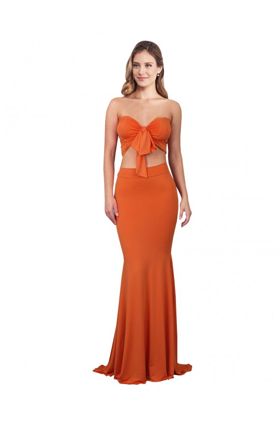 Achat Sirène Sans bretelle Spandex Longue Formelles Robes demoiselle d'honneur / Robes de soirée / Robes de bal