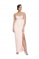 Achat Sirène Satiné Stretch Longue Formelles Robes demoiselle d'honneur / Robes de soirée / Robes de bal