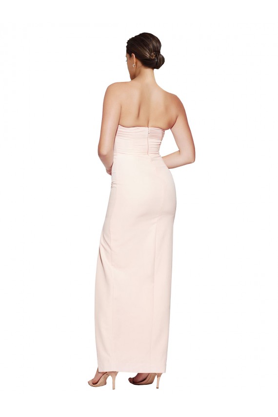 Achat Sirène Satiné Stretch Longue Formelles Robes demoiselle d'honneur / Robes de soirée / Robes de bal