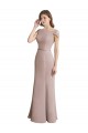 Achat Sirène Scoop Col Haut Mousseline Dentelle Longue Robes demoiselle d'honneur