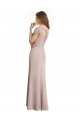 Achat Sirène Scoop Col Haut Mousseline Dentelle Longue Robes demoiselle d'honneur