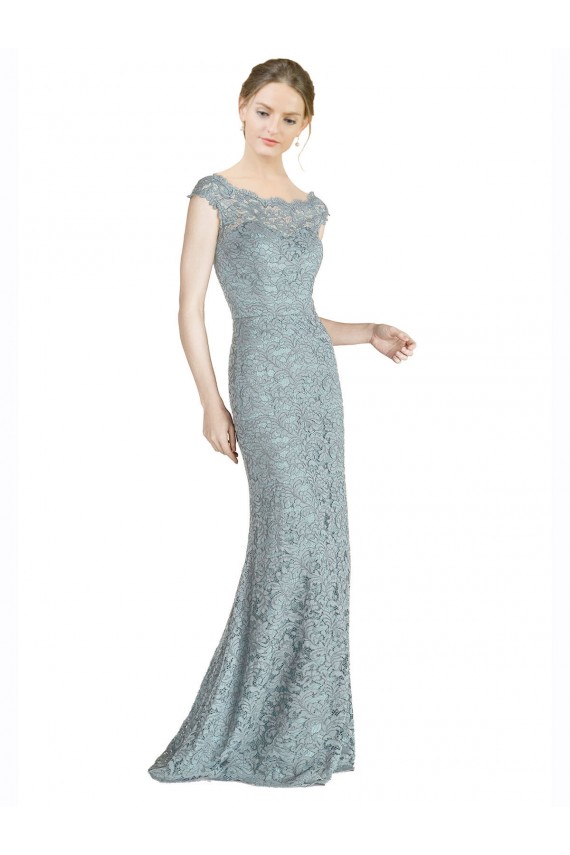 Achat Sirène Épaule Dénudée Dentelle Longue Robes demoiselle d'honneur / Robes de bal