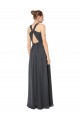 Achat Stormy Silver Trapèze Licou Mousseline Longue Robes demoiselle d'honneur