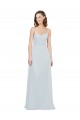 Achat Trapèze Bretelles spaghetti Mousseline Longue Robes demoiselle d'honneur