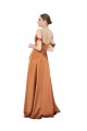 Achat Trapèze Bretelles spaghetti Satiné Soyeux Longue Formelles Robes demoiselle d'honneur / Robes de soirée / Robes de bal