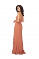 Achat Trapèze Col Carré Mousseline Longue Robes demoiselle d'honneur
