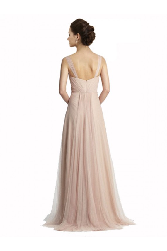 Achat Trapèze Col Carré Tulle Longue Robes demoiselle d'honneur