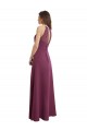 Achat Trapèze Col Haut Mousseline Longue Robes demoiselle d'honneur