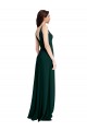Achat Trapèze Col V Crêpe Stretch Longue Formelles Robes demoiselle d'honneur / Robes de soirée / Robes de bal