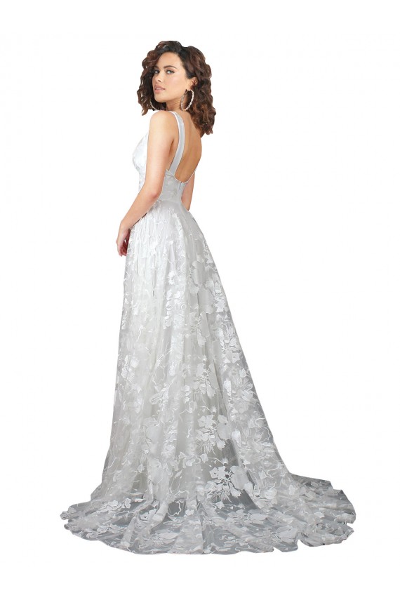 Achat Trapèze Col V Dentelle Robes de mariée