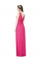 Achat Trapèze Col V Mousseline Longue Robes demoiselle d'honneur