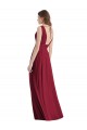 Achat Trapèze Col V Mousseline Longue Robes demoiselle d'honneur