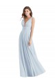 Achat Trapèze Col V Mousseline Longue Robes demoiselle d'honneur