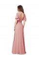 Achat Trapèze Col V Mousseline Longue Robes demoiselle d'honneur