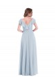 Achat Trapèze Col V Mousseline Longue Robes demoiselle d'honneur