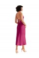 Achat Trapèze Col V midi Satiné Stretch Courte Robes demoiselle d'honneur / Robes de soirée / Robes de cocktail