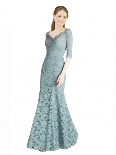Achat Trapèze Dentelle Longue Robes demoiselle d'honneur / Robes de bal