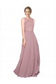 Achat Trapèze Illusion Mousseline Dentelle Longue Robes demoiselle d'honneur / Robes de bal