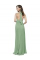 Achat Trapèze Licou Col Haut Mousseline Longue Robes demoiselle d'honneur