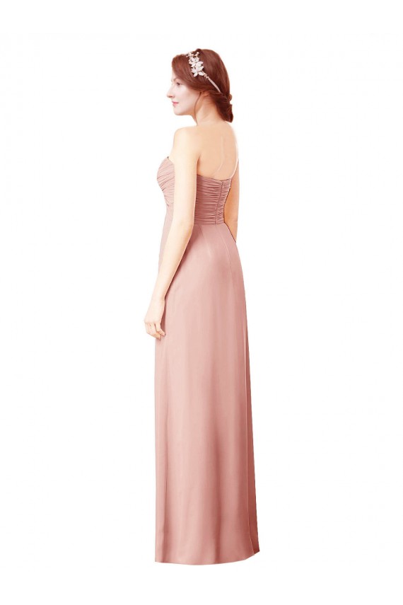 Achat Trapèze Mousseline Longue Robes demoiselle d'honneur