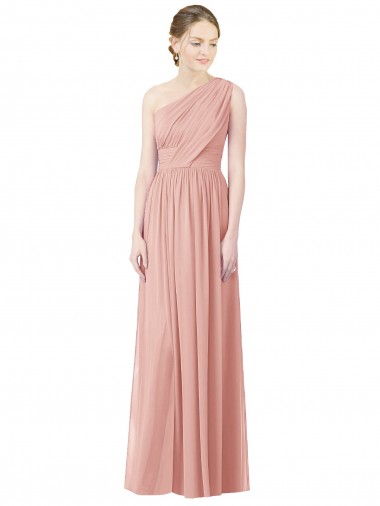Achat Trapèze Mousseline Longue Robes demoiselle d'honneur