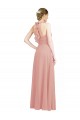 Achat Trapèze Mousseline Longue Robes demoiselle d'honneur