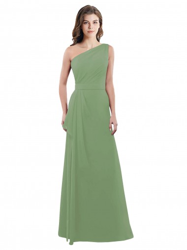 Achat Trapèze Mousseline Longue Robes demoiselle d'honneur