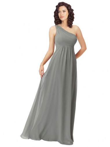 Achat Trapèze Mousseline Longue Robes demoiselle d'honneur
