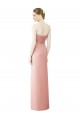 Achat Trapèze Sans bretelle Mousseline Longue Asymétrique Robes demoiselle d'honneur